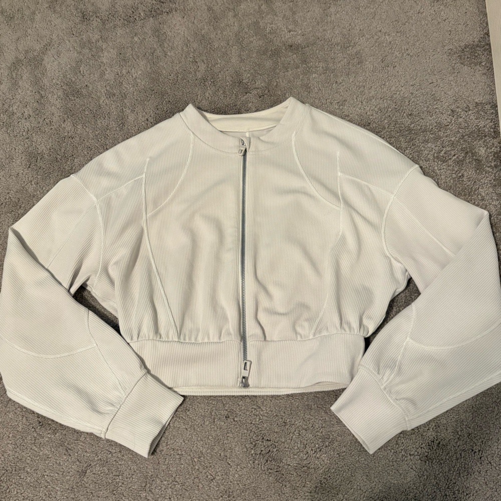 Lululemon Off White Zip-Up Jacket